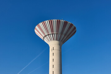 Tall concrete water tower