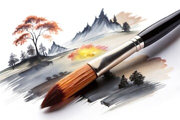 brushes and paint