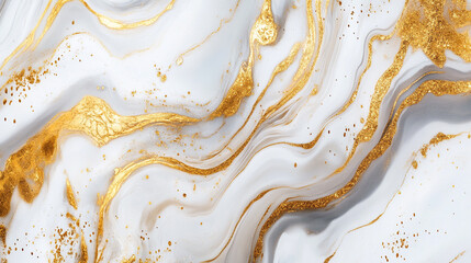 Poster - Luxury white gold marble texture background design. Abstract luxury marble background. Digital art marbling texture. Gold and white colors. Premium luxury white and gold marble background.