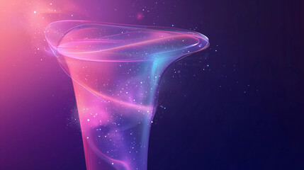 Poster - Ethereal swirling vortex with vibrant colors creating a cosmic illusion at twilight