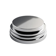 Poster - modern minimalist round metal object for creative design projects