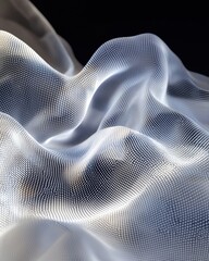 Poster - Innovative nanotexture fabric with self-cleaning properties for fashion designers studio textile abstract close-up