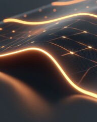 Poster - Dynamic textile texture patterns digital space abstract design modern environment close-up view flexibility concept