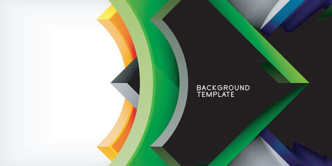 Poster - Geometric design abstract background - circles and triangles