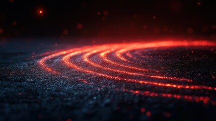 Poster - Abstract glowing lines on a textured surface.