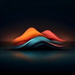 Poster - Mesmerizing abstract animation depicting a harmonious wave packet pulsing through a tranquil luminous expanse its rhythmic fluctuations synchronizing with a distinctive frequency