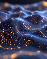 Poster - Dynamic digital fabric textile texture virtual environment abstract viewpoint smart material concept
