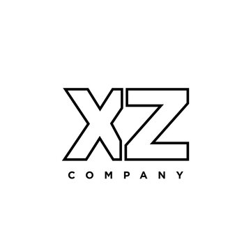 Letter X and Z, XZ logo design template. Minimal monogram initial based logotype.
