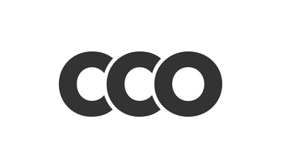 Poster - CCO logo design template with strong and modern bold text. Initial based vector logotype featuring simple and minimal typography. Trendy company identity.