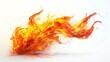 © Pixamint - red hot fire isolated on white