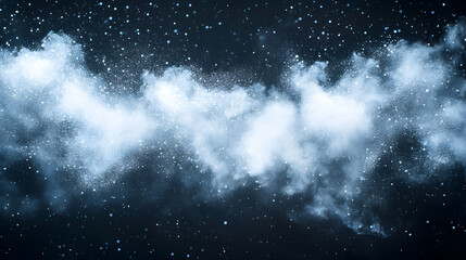 Wall Mural - cosmic dust cloud, celestial particles dance mysteriously across the night sky, creating a stunning,