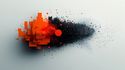 Poster - Detailed and Intricate Data Visualization Depicting the Frequency Distribution of Internet Usage Patterns Within a Population