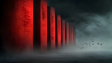 Poster - Dystopian Digital Landscape Exploring the Darker Side of Technological Advancements Ominous Data Structures Oppressive Surveillance Systems and a Sense of Technological Overreach