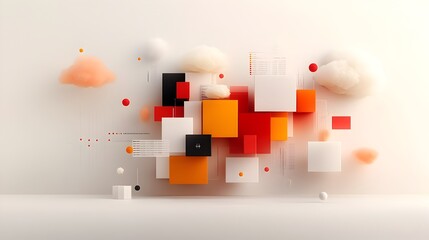 Poster - Detailed Statistical Infographic Visualizing the Frequency Distribution of Consumer Spending Habits Clean Minimalist Digital with Modern Information Design