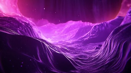Wall Mural - Dynamic neon pink waves creating mesmerizing patterns in a futuristic digital background.