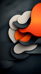 Poster - Hyper minimalist digital canvas with clean geometric shapes subtle gradients and a sense of elegant simplicity