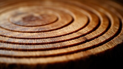 Sticker - Close-up of concentric circles in wood.