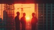 © MuhammadHajiji - Silhouetted Construction Collaboration at Sunset