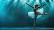 © Osadchyi_I - Dancer performs elegant ballet routine under dramatic stage lights in a captivating atmosphere