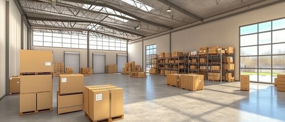 Poster - High-tech automated storage solutions transforming urban warehousing facilities