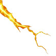 © PNG - Realistic lightning strike render isolated on white background energy electricity power natural phenomenon thunderbolt nature weather danger electric shock bright light effect design element abstract