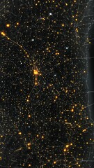Wall Mural - stunning night sky filled with bright stars and cosmic connections over a dark landscape