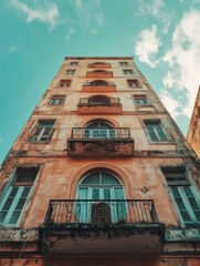 Canvas Print - Skyscraper with balconies