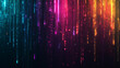 © Npix - Colorful Digital Lines and Codes Creating a Futuristic Background