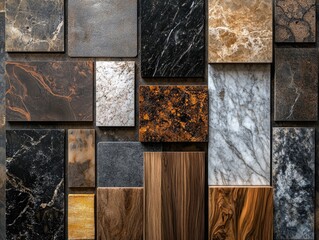 Canvas Print - Marble tile patterns