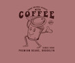© foysal - Vintage coffee shop artwork with typography, Funny coffee cup cartoon character vector art,  Coffee Shop artwork for t shirt, sticker, poster, graphic print