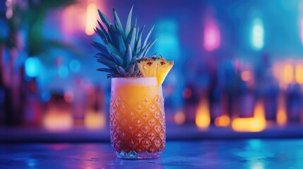 Poster - Pineapple Drink on Table