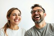 © iushakovsky - Portrait of two people with joyful facial expressions