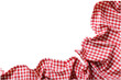 © Nitr - red checkered tablecloth isolated on transparent background, top view