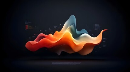 Poster - Vibrant Visualization of the Audible Frequency Spectrum Capturing the Intricate Waveforms and Colorful Gradients Depicting the Full Range from Low Rumbling Bass to High Pitched Treble Tones