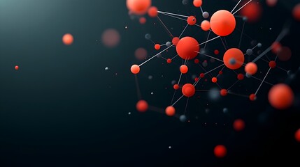 Poster - Visualizing the frequency distribution of social media interactions through an abstract data network with minimalist geometric shapes and lines creating a clean cinematic
