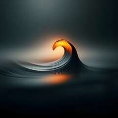 Poster - Mesmerizing animated waves flowing and rippling across a serene surface creating luminous and ethereal prismatic refractions and captivating kaleidoscopic patterns through a simulation based