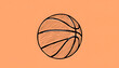 © SusDmi - Hand drawn doodle basketball ball icon, low-poly, with white tones