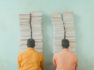 Poster - Indian Students Engaged in Local Examinations in a Serene Study Room with Soft Natural Lighting