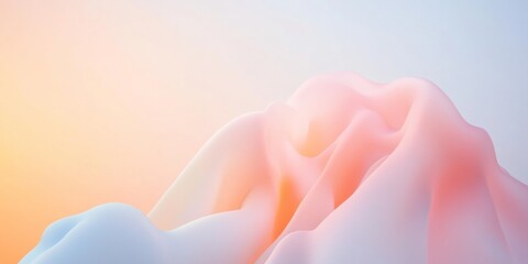 Aufkleber - Dreamlike Pastel Shapes in Abstract Surreal Fantasy Landscape