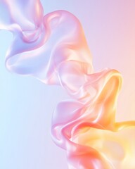 Poster - Surreal Pastel Energy Streams in Abstract South Korean Tech Collaboration