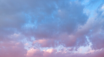 Wall Mural - beautiful tender sunrise sky with clouds. sky background.