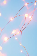 Poster - Soft Glowing Lines Minimal Futuristic Network Concept with Surreal Abstract Vibes