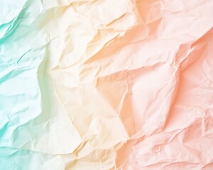 Aufkleber - Pastel Crumpled Paper Background Evoking Mindfulness and Inner Peace