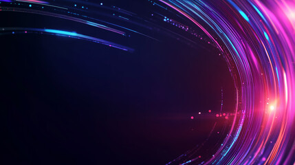 Poster - Vibrant swirling lights create a dynamic visual experience in a darkened space