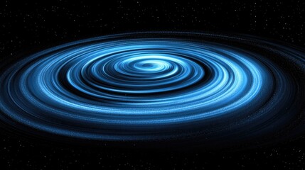 Wall Mural - black hole with blue spiral
