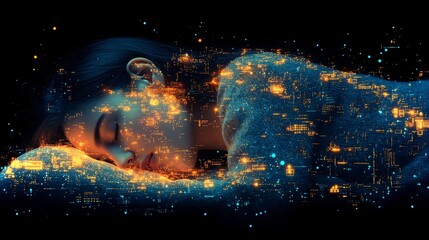 Poster - AI analyzes sleep data impacting mental health during restful slumber hours