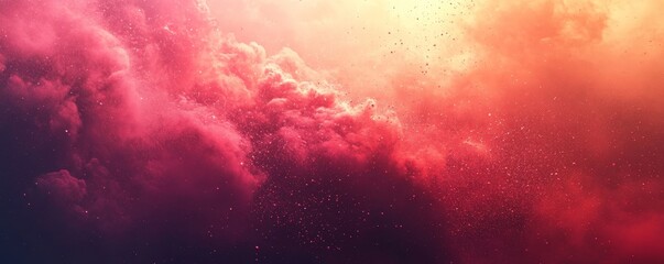Wall Mural - red grainy banner background noisy color gradient dark texture poster header cover backdrop design, 