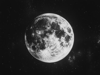 black and white moon photo