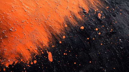 Wall Mural - Orange red black color gradient background grainy texture effect web banner header poster design copy space, Generative AI