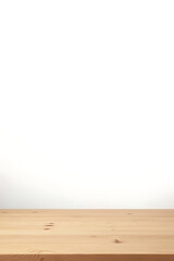 Poster - Smooth wooden tabletop texture features subtle grain patterns against a clean white background with a clear clipping path around it._00001_